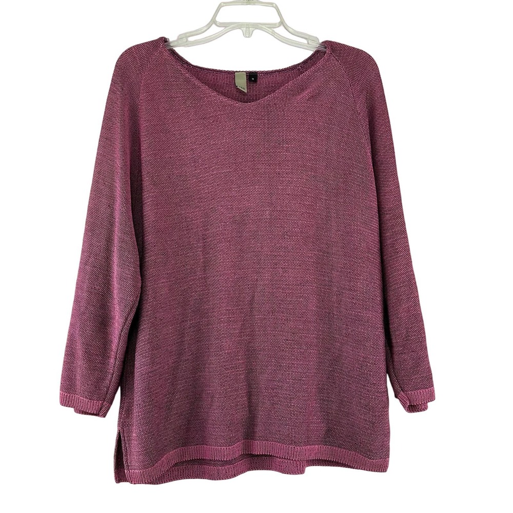 Itsu Pullover Tunic Top Womens Size 3 US‎ L Pink Long Sleeve Made in USA